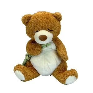 Hallmark Teddy Bear 10" Plush Sleepy Holding Lovey Brown Cream Not Working